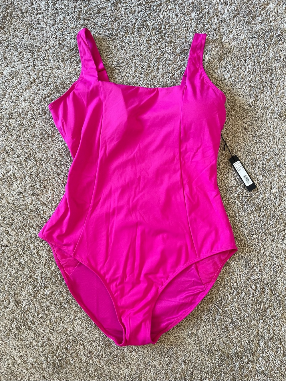 TA3 Squarey One Piece Swimsuit Pink 3X Regular/Long NWT Shaping Lace Back